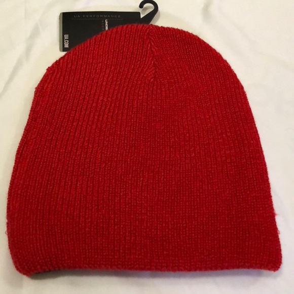 New Under Armour Men’s Hat Beanie Red - Picture 4 of 4